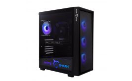 White Shark WARHEAD | Midi Tower Case | Inclusief 4 RGB Fans | Zwart