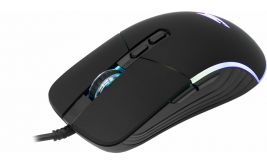 Baracuda NAUTILUS RGB | Bekabelde Gaming Muis | Rechtshandig | USB-A | 12800 DPI | Zwart