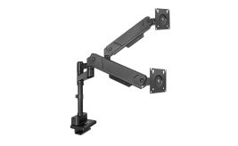 ACT AC8330 | Monitorarm voor 2 Monitoren tot 34" | 16kg per Scherm | Gasveer | VESA 75x75 / 100x100