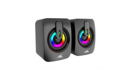 Baracuda SEASHELL Rainbow | 2.0 Stereo Luidsprekerset USB | 2x3000mW | Zwart