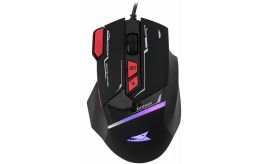 Baracuda MANTA RGB | Bekabelde Gaming Muis | Rechtshandig | USB-A | 12800 DPI | Zwart