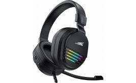 Baracuda PEARL RGB | On-Ear Gaming Headset 3,5mm en USB | Zwart