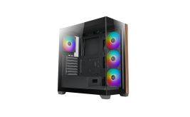 Case Azza Neptun 491 | Midi Tower | RGB | Zwart en Hout