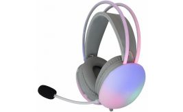 White Shark Firefly RGB | On-Ear Gaming Headset | 3,5mm Connector & USB-A | Wit