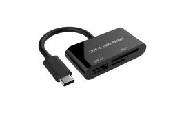 Gembird UHB-CR3-02 | Geheugenkaartlezer | USB 3.2 Gen 1 | USB-C | Zwart