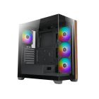 Case Azza Neptun 491 | Midi Tower | RGB | Zwart en Hout
