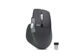 ACT AC5147 | Draadloze Multi-Connect Muis | Bluetooth en USB-A Ontvanger | Oplaadbaar | 4800 DPI | Stille Klik | Zwart