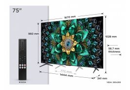 TCL 75Q6C | 75" 4K Ultra HD QD-MiniLED | 120Hz | Google TV | Dolby Vision | HDMI 2.1 | Smart TV | OPEN BOX