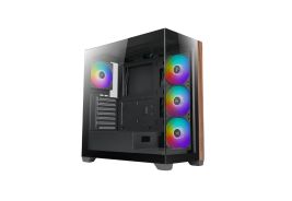 Case Azza Neptun 491 | Midi Tower | RGB | Zwart en Hout