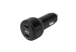 ACT AC2210 | 2 Poorts USB-C Autolader 95W | Power Delivery PPS & Quick Charge 5 | GaNFast